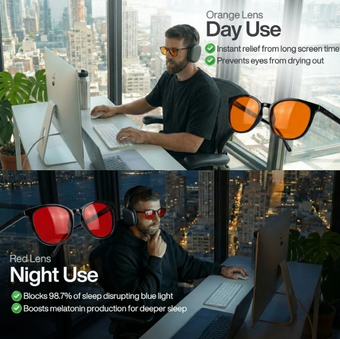 Flow State™ Unisex Red Lens Blue Light Glasses