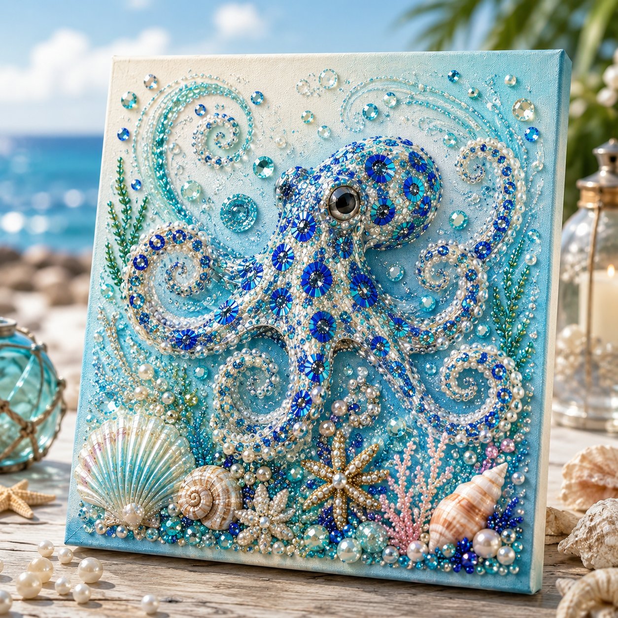 🔥Last Day 49% OFF - 🌊✨Ocean Theme Pearl Art DIY Kit