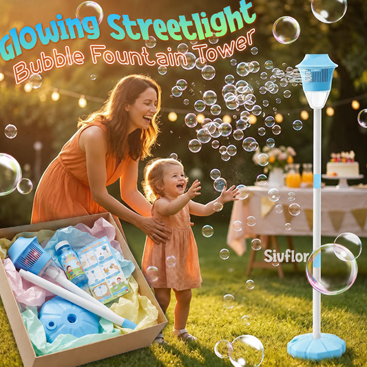 Sivflor® Glowing Streetlight Bubble Fountain Tower