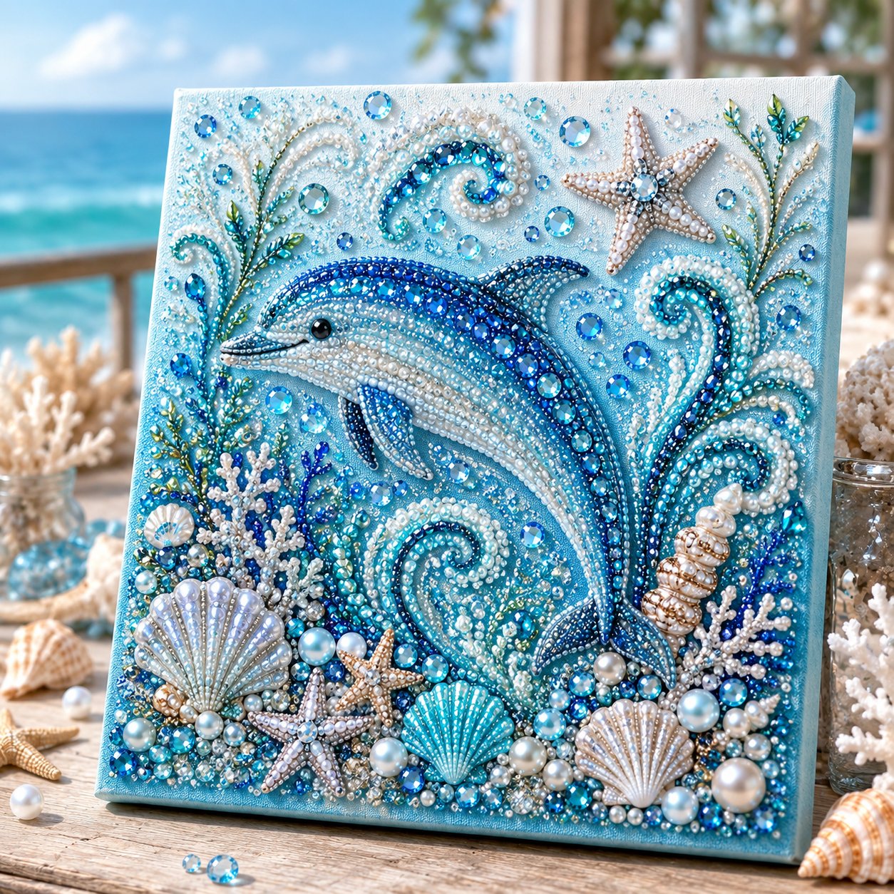 🔥Last Day 49% OFF - 🌊✨Ocean Theme Pearl Art DIY Kit