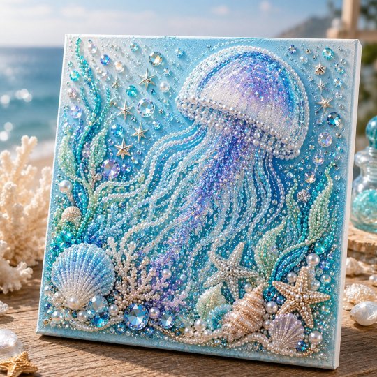 🔥Last Day 49% OFF - 🌊✨Ocean Theme Pearl Art DIY Kit