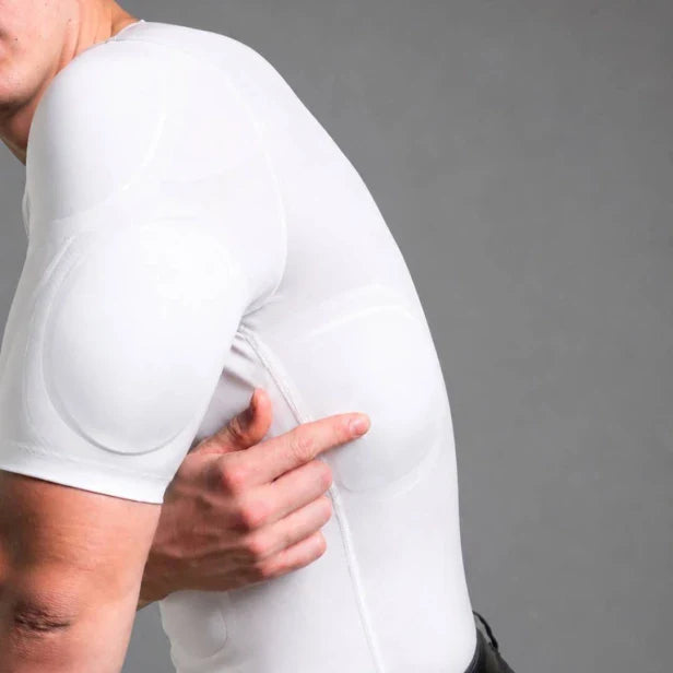 Men Padded Muscle Shaper Compression Undershirt
