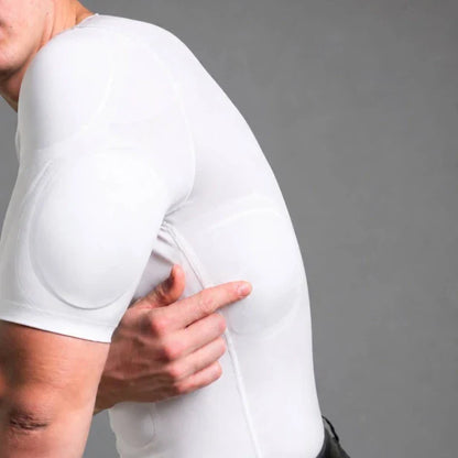 Men Padded Muscle Shaper Compression Undershirt