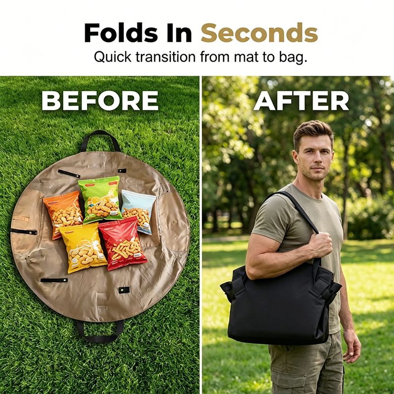 🧺✨ 2-in-1 Convertible Picnic Mat Tote Bag – Portable Large-Capacity Travel Storage Handbag ✈️📦 | Now 60% Off 🔥