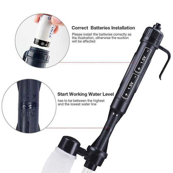 🐠 Electric Aquarium Gravel Cleaner – Battery-Powered Fish Tank Vacuum For Easier Cleaning 💧