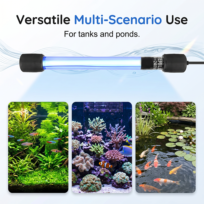 Hot Sale 50% OFF🔥 Plug. Submerge. Clear. UV Aquarium Sterilizer – 254nm, Quartz, 3-7 Days ✨