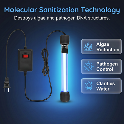 Hot Sale 50% OFF🔥 Plug. Submerge. Clear. UV Aquarium Sterilizer – 254nm, Quartz, 3-7 Days ✨