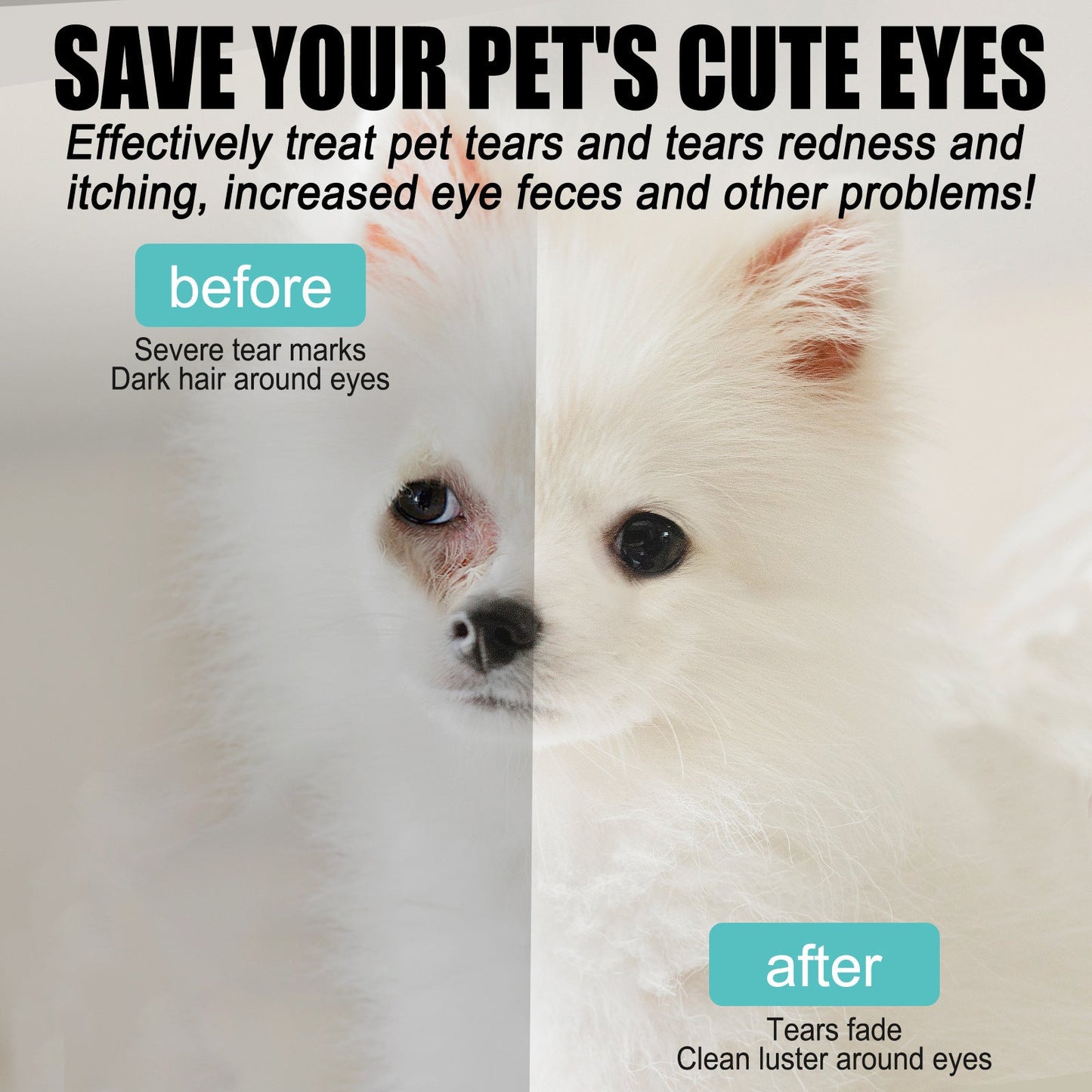 🐱🐶Pet Eye Cleaner & Drops – Gentle pH‑balanced formula, safe for dogs & cats. Soothes redness, removes tear stains & daily dirt. No peroxide! 🌿💧
